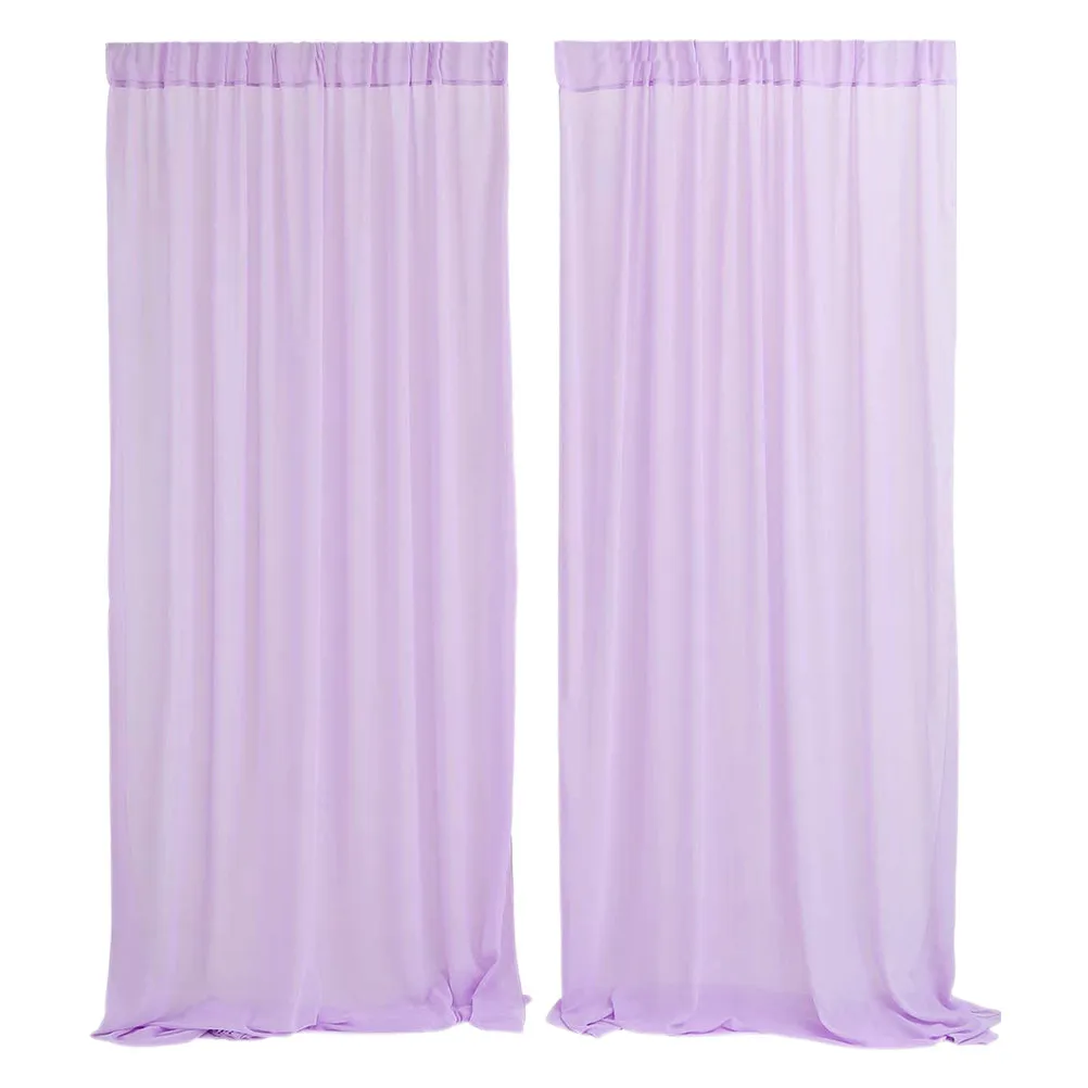 2Pcs Wrinkle Resistant Organza Gauze Curtain Wedding Background Decoration Romantic Cozy Atmosphere Party Layout Prop Supplies