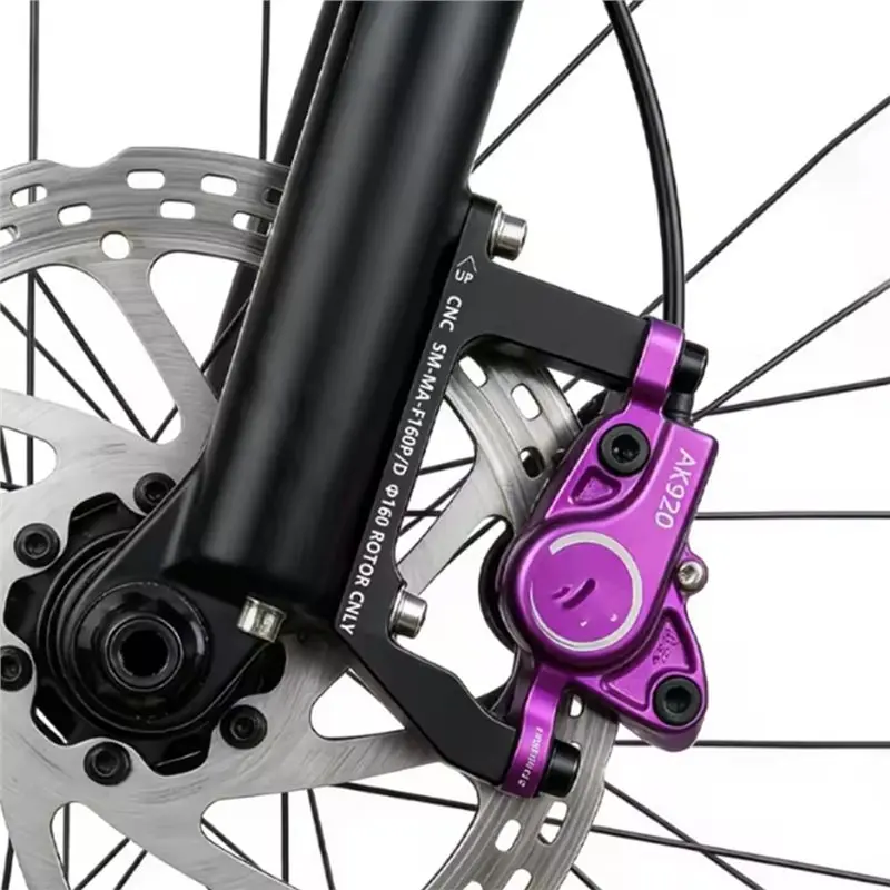 HOES-CNC Process Straight Oil Brake Brake 160Mm Road Bicycle Flat Disc Brake Clamp Transfer Seat Front Brake+ Rear Brake