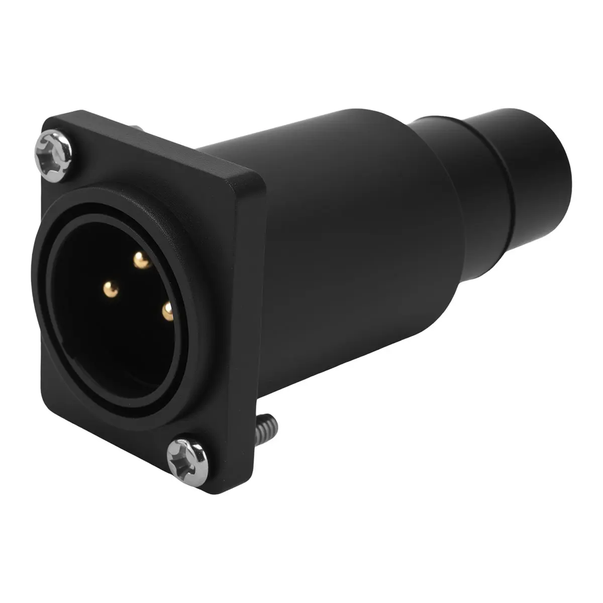 ●  XLR 3Pin DMX512 Male to Female Converter Chassis Flange Panel Mount Feedthrough Adapter for NA3MDF PCM-S-0629