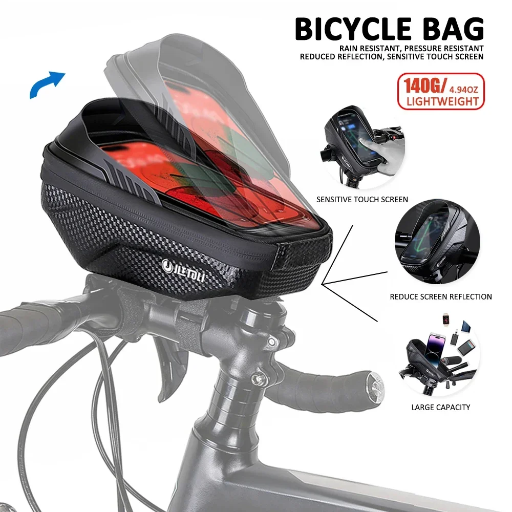 Rain Proof Mountain Bike Handlebar Bag Touchable Screen Bicycle Front Bag Reflective LOGO Road Cycling Handlebar Bag