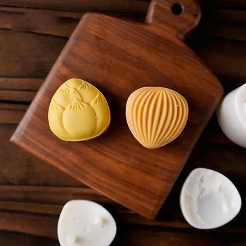 

G6KF Mooncake Mold Mid-Autumn Festival Hand-Pressure Chestnut Patterns Moon Cake Moulds Decoration Mooncake Press Molds