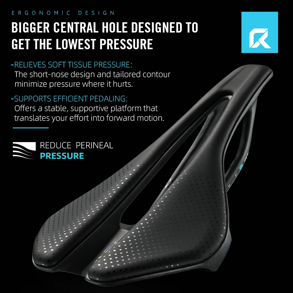RYET Full Carbon Bike Saddle 97g Ultralight High Density Foam 3D Printed 243x140mm Oval 7x9mm Rails Road MTB Gravel