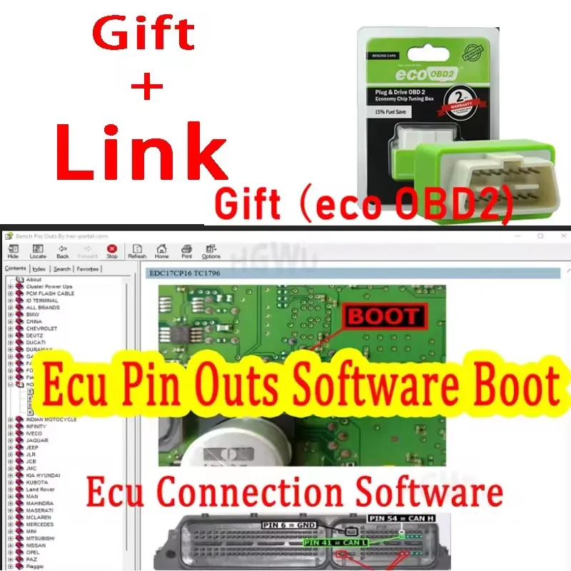

Newest ECU Repair Software, ECU Modules, Immo Pinout Location Repair, Including Multimeters, Transistor, EEprom Defects, Auto Re