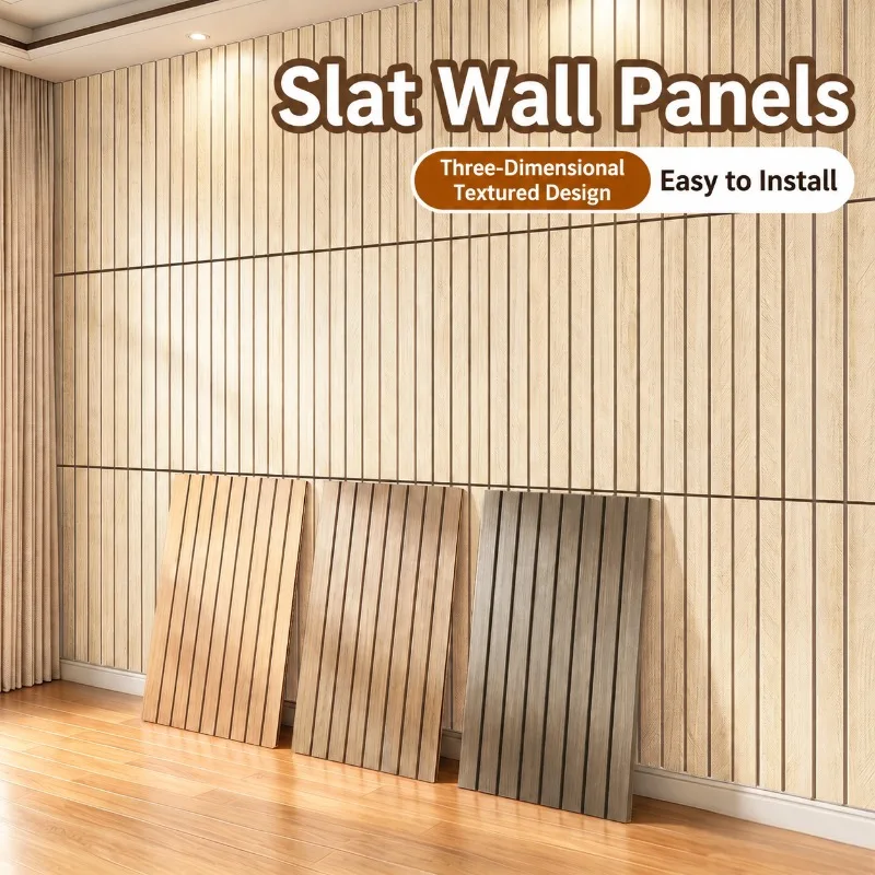 3D Self-Adhesive Wood Grain Wall Panel Sticker, Waterproof Moisture-Proof Peel and Stick Foam Wall Tile for Bedroom Living Room