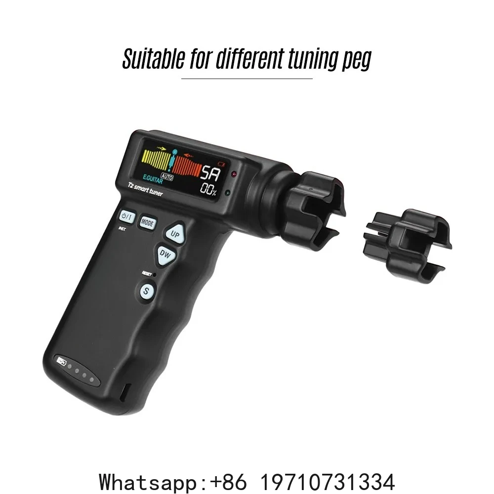 T2 Smart Guitar Tuner Peg String Winder for Guitar Ukulele Chromatic Tuning Built-in Rechargeab
