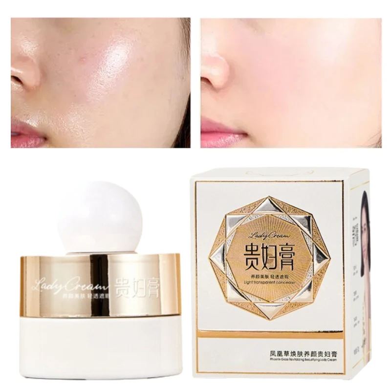 Ginseng Skin Whitening Moisture Face Cream Brighten Skin Tone Improve Darkening Fade Black Spots Pearl Essence Make Up Base 30g