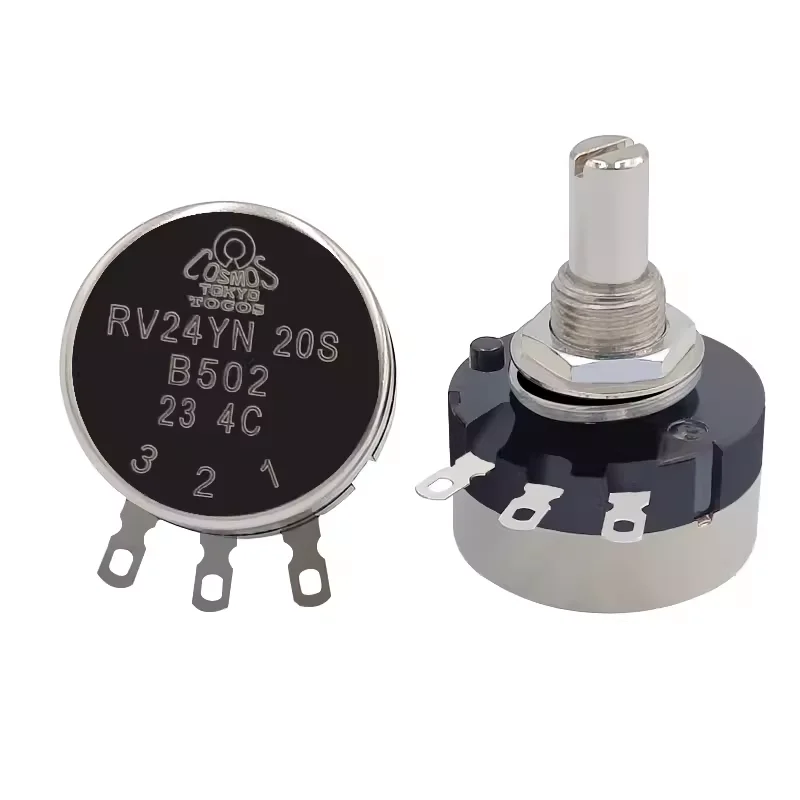1pcs，Single loop rotary potentiometer，TOKYO TOCOS RV24YN20SB502 B103 B102 B202 B203 ，Axis length 20mm, axis diameter 6mm