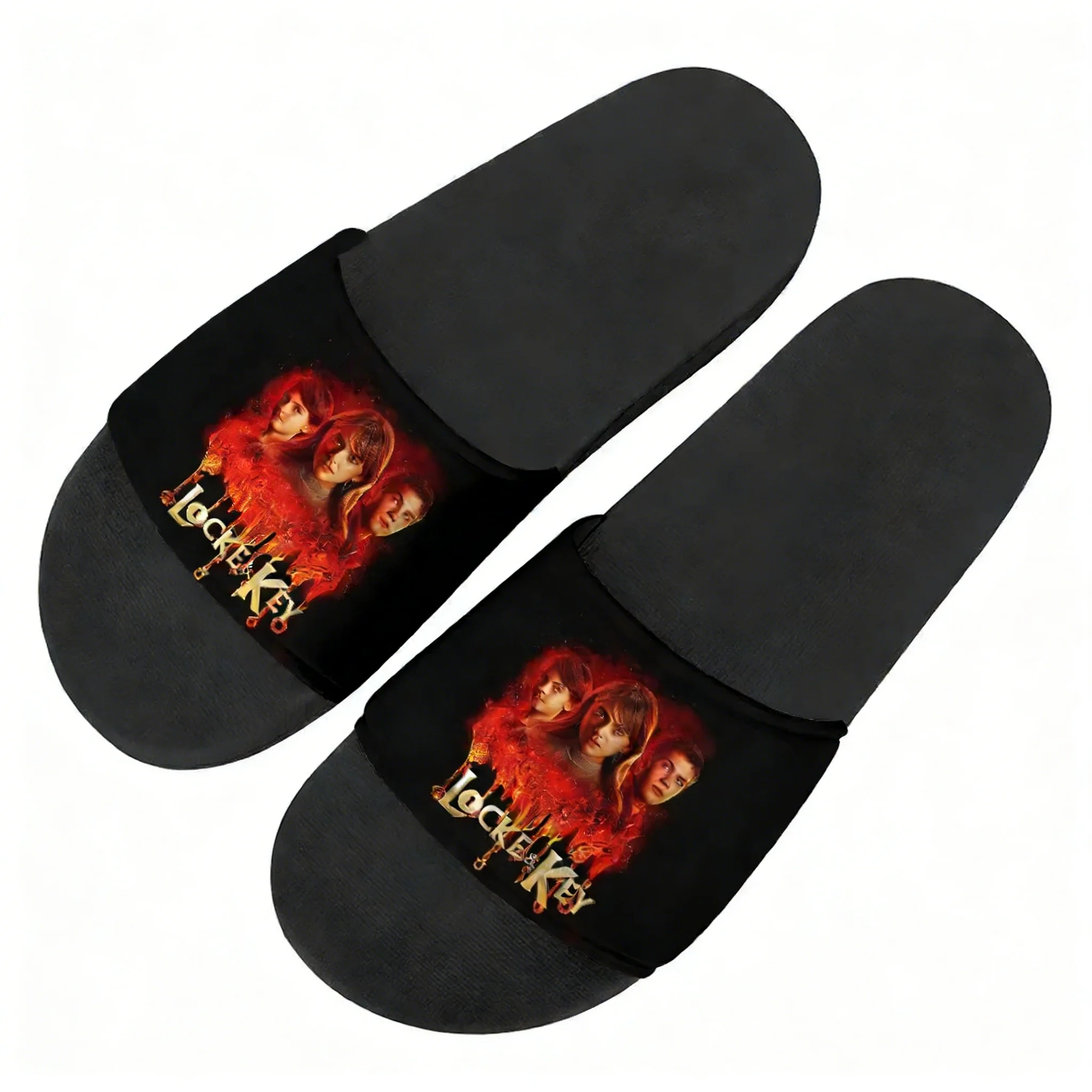 

Шлепанцы Locke & Key, домашние тапочки для мужчин, женщин, подростков, семейные тапочки, модные повседневные сандалии для ванной и бассейна, обувь на заказ