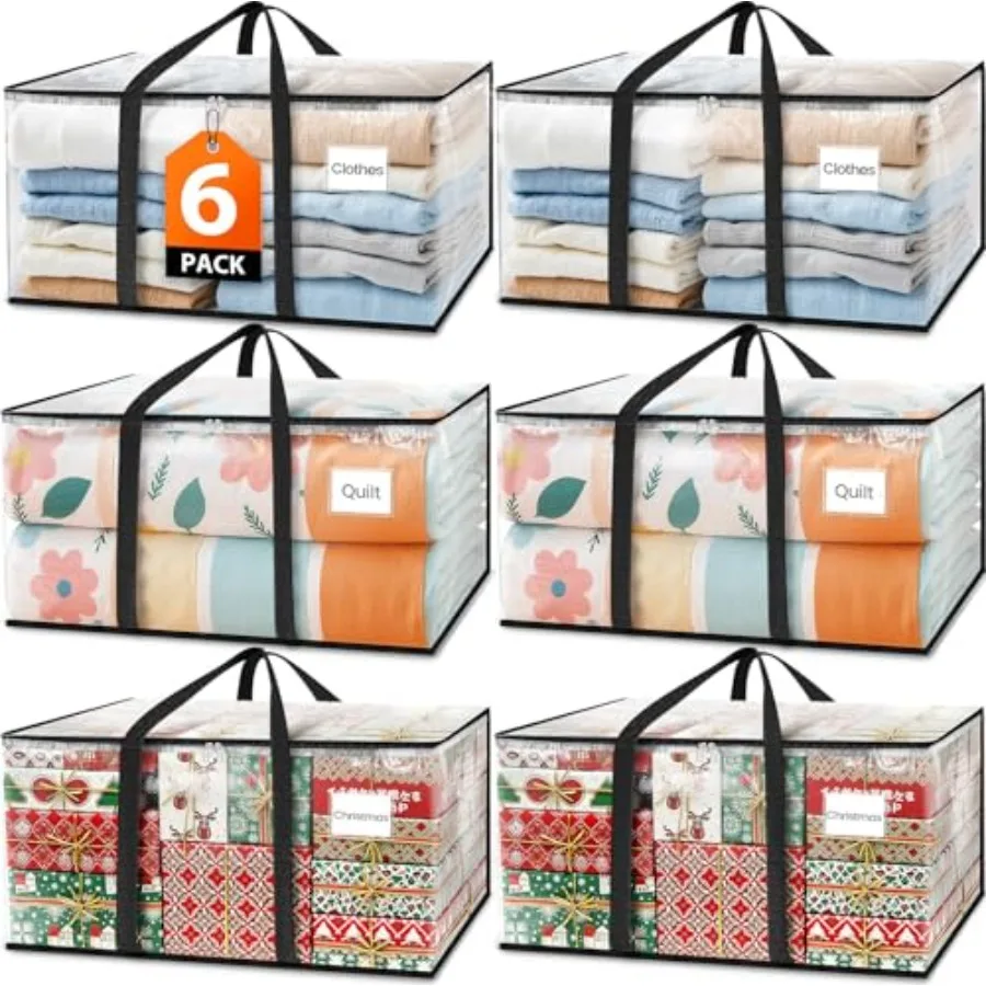 

Moving Bags Extra Heavy Duty Oversized Storage Bags with Reinforced Handle and Double ZippersMoving Supplies Totes for Storage