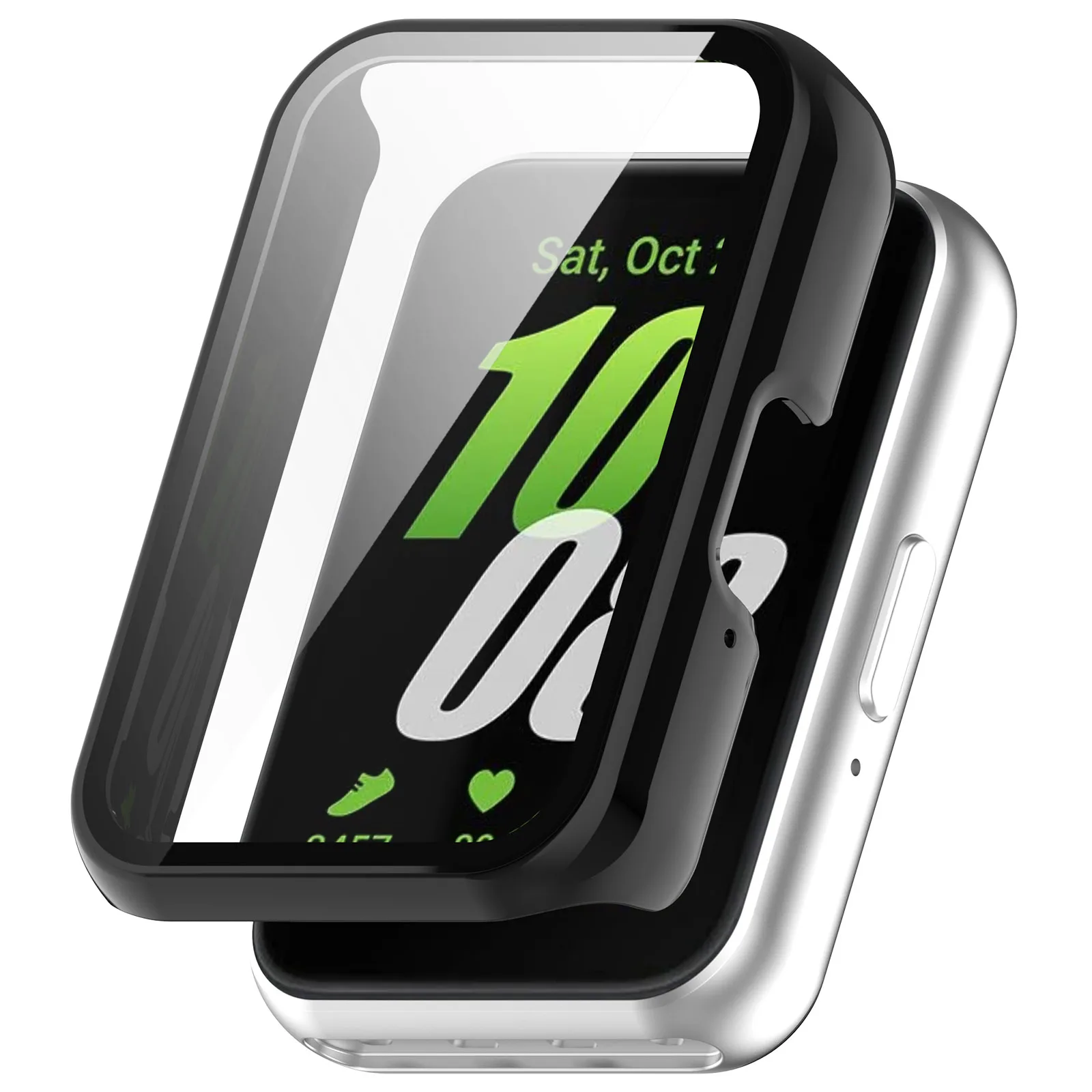 

Hard PC Watch Cover For Samsung Galaxy Fit3 (SM-R390) Case with Tempered Glass Screen Protector Full Coverage