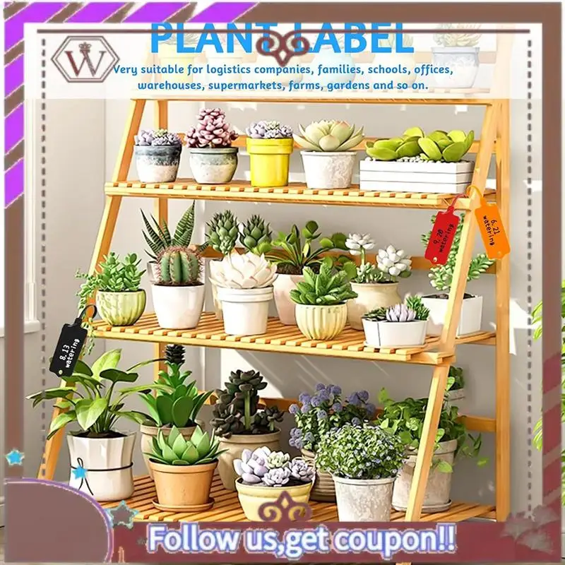 ABBG-200PCS علامات الشحن البلاستيكية، 1.46 × 2.48 بوصة، علامات معلقة مع حزام الختم، ملصق علامات ربط كابل الشحن