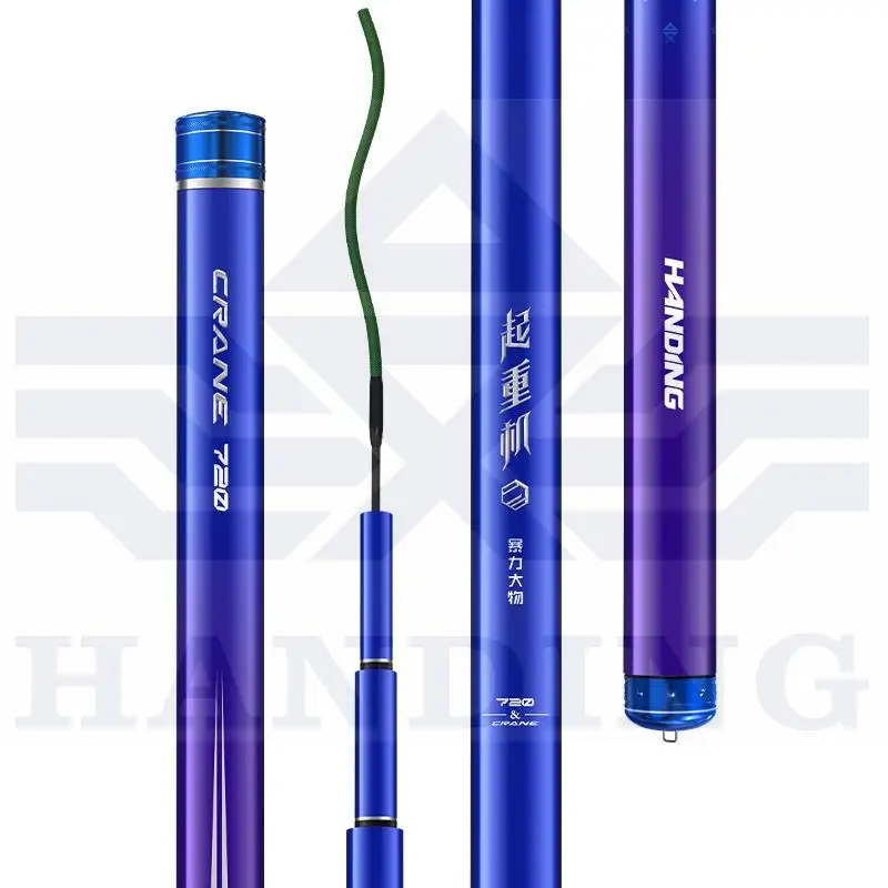 ZZ388 DOAO 60Kgs Large Fishing Rod Carbonfiber Tip 2.7mm Butt 27mm 4.5m 5.4m 6.3m 7.2m 8.1m 9m Safe Load 9000g Video Available