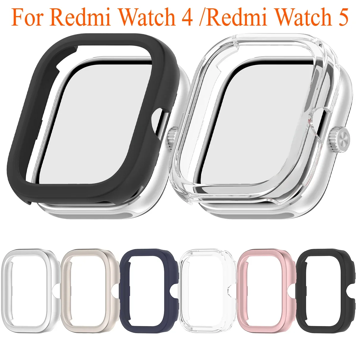 PC Hollow Cover Case for Redmi Watch 5 5 eSIM Protector Empty Bumper Protective Frame for Redmi Watch5 Watch4 Accessores