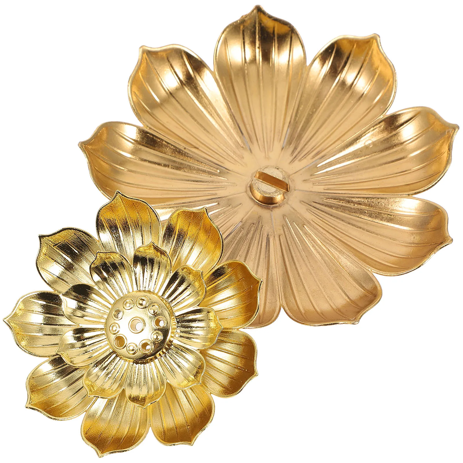 

1Pcs Lotus Shape Incense Burner Pure Copper Seven Holes Mini -Stick Censer Home Decoration Yoga Meditation Incense Holder