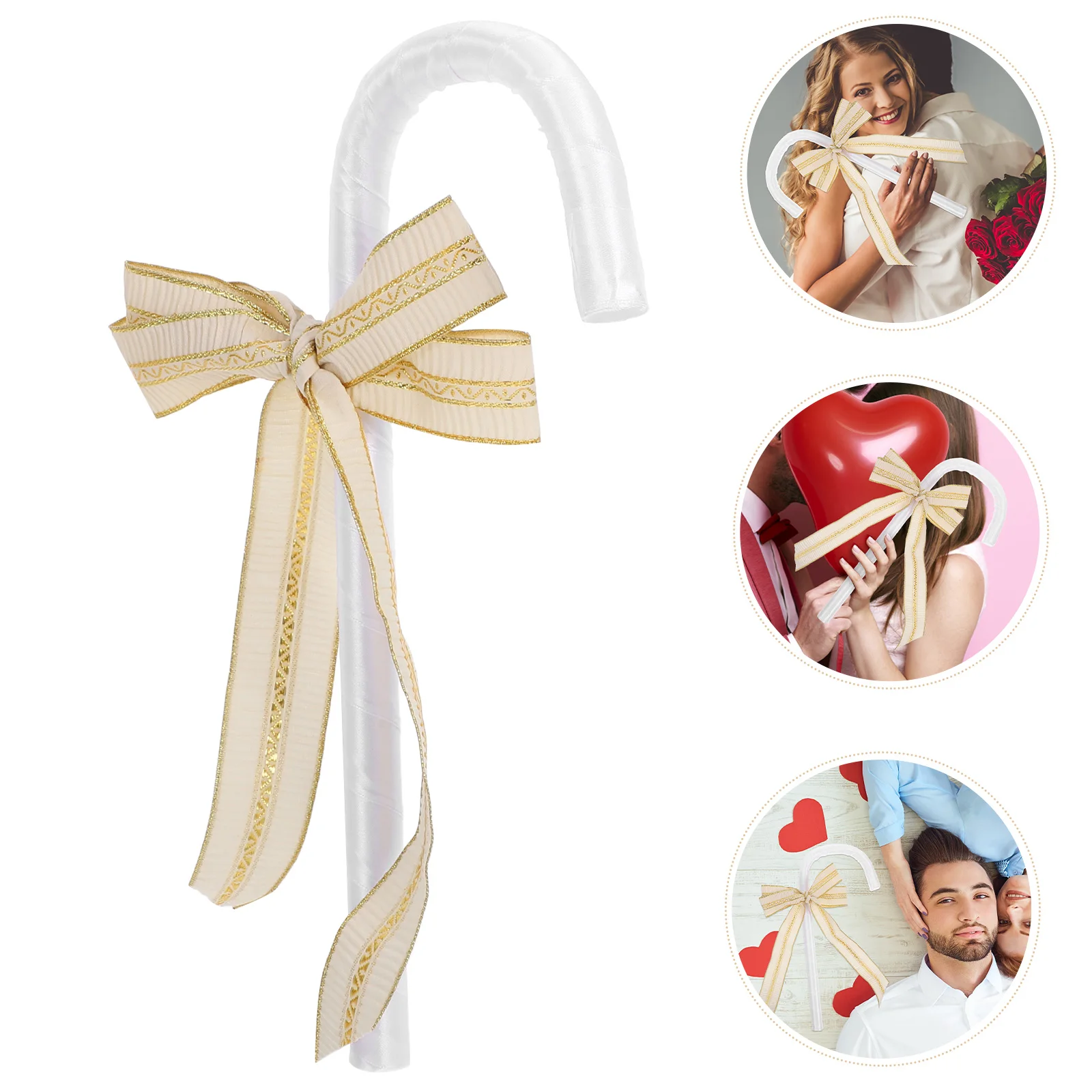 

Elegant Bowknot Costume Cane Unique Dress Up Prop For Cosplay Halloween Valentine'S Day Party Decorative Accessory Funny Costume