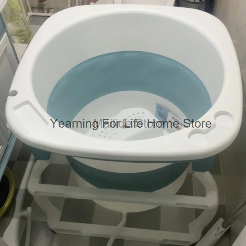 Household Portable Bathtub Adult Foldable High Bath Bucket Small Apartment hot tub large Bath Bucket Light Luxury Baby Bathtub