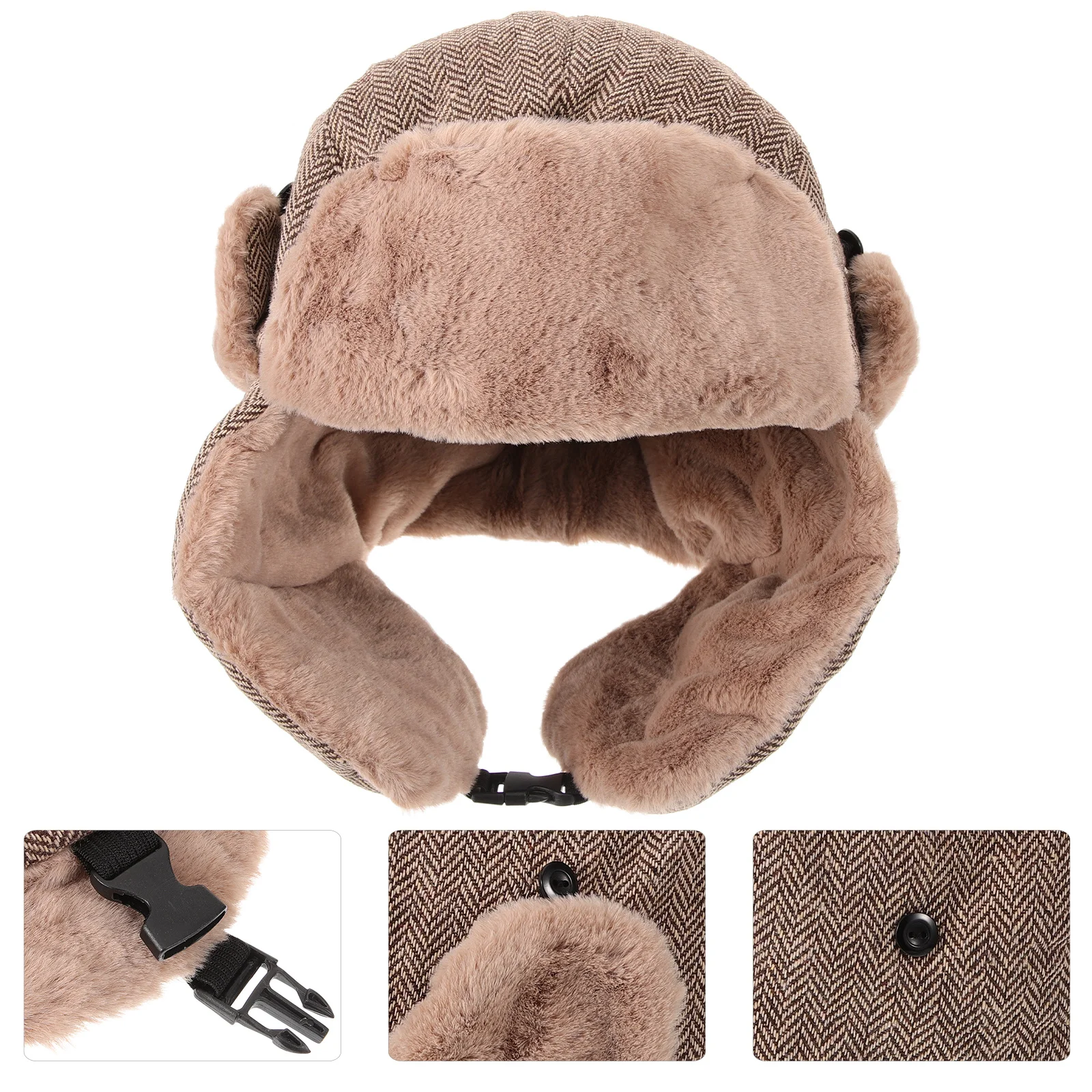 

Winter Thickened Windproof For Outdoor Skiing Snowboarding Hiking Cotton Hat Unisex Ear Cover Riding Hunting Hat