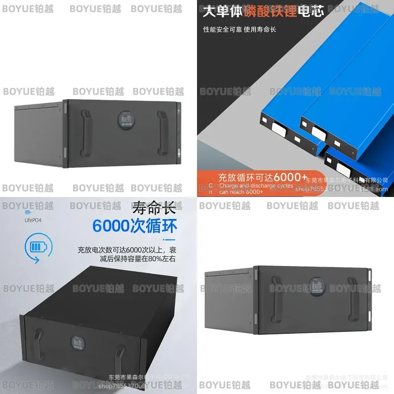 LiFePO4 Battery Monitoring System 12V 48V Power Supply Backup Lithium Iron Phosphate Energy Storage Aluminum Case Cabinet