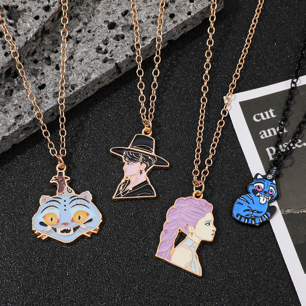 KPop Demon Hunter - Collar con colgante accesorio de personaje de anime, un regalo para los fanáticos