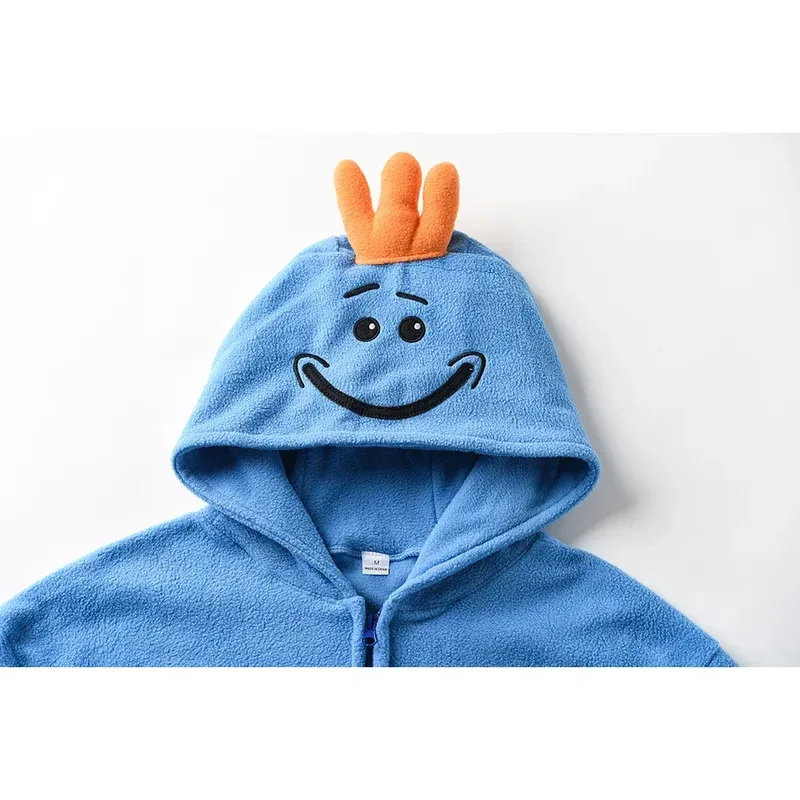 

Sky04 Couples onesie Mr Meeseeks pink blue pajamas funny kigurumis jumpsuit men women sleepwear party suit Halloween Christ44Gg！