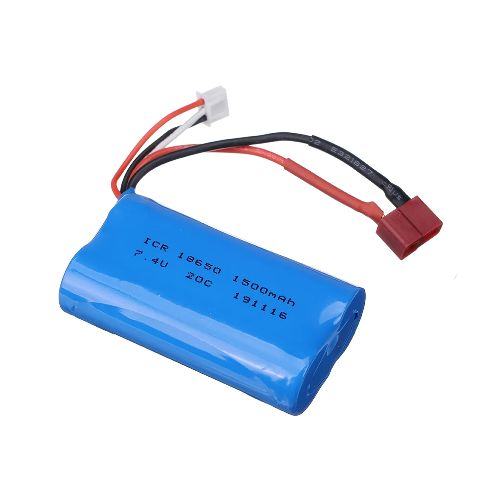 18650 7,4 В 1500 мАч 2S Lipo аккумулятор для Wltoys 12428 104009   12423 10428 12429 12401 12402 12402A Запасной аккумулятор для внедорожников RC