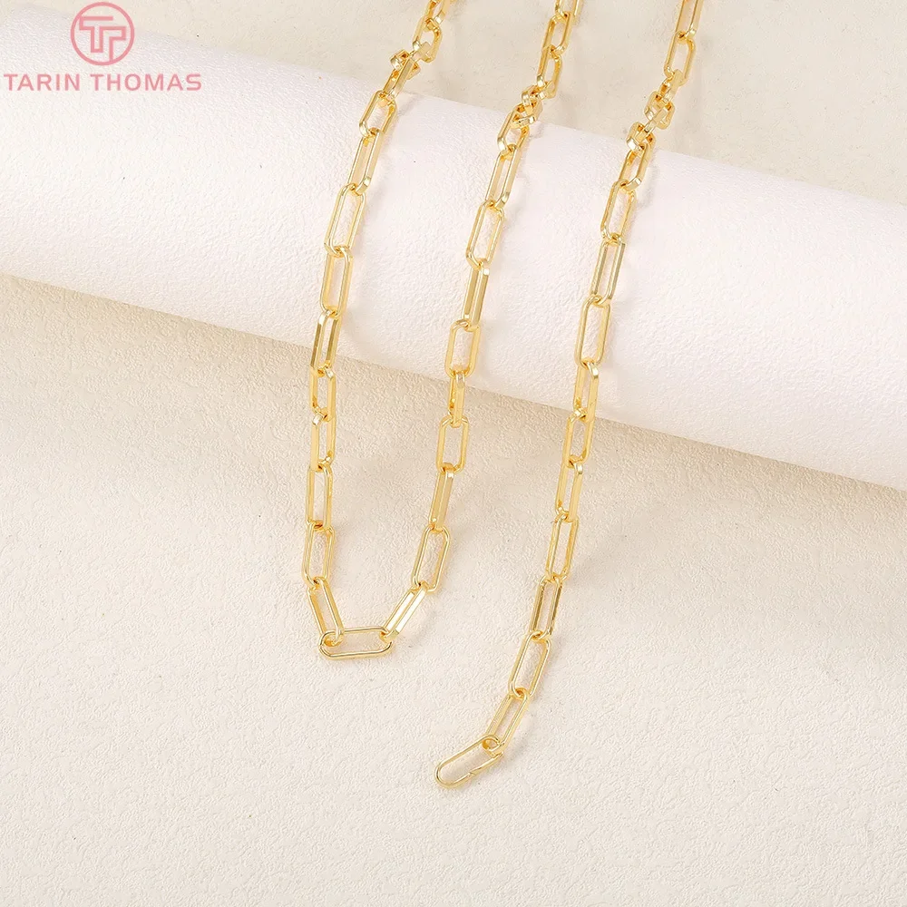 (4285)1 Meter Chain link 10x4MM 24K Gold Color Brass Necklace Chains High Quality Diy Jewelry Findings Accessories Wholesales