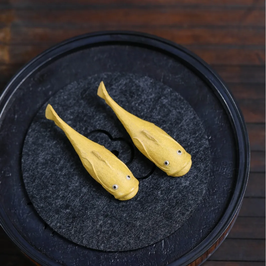 Yixing Zisha Clay Pet Catfish, Exquisite Handmade Piece, Can Be Nurtured, Work By Renowned Artist Mr. Nian Yu, Hand-Held Tea Toy