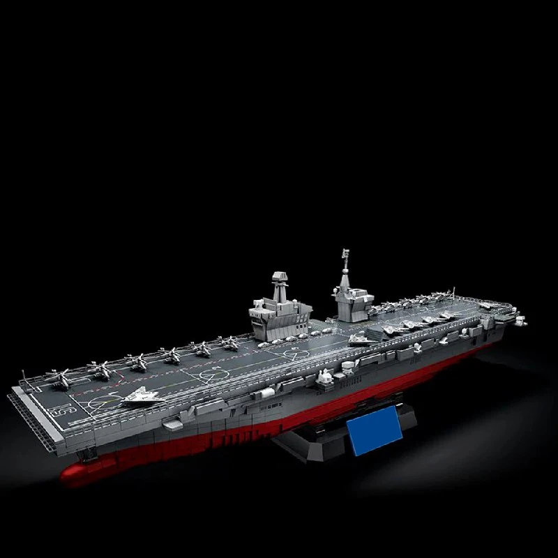 Schlachtschiff 076 Amphibisches Angriffsschiff Klemmbausteine Technik, Submarine Battleship Militär Bausteine Modell Schiff Set für Erwachsene, Flugzeugträger Modular Buildings Modellbausatz (4526