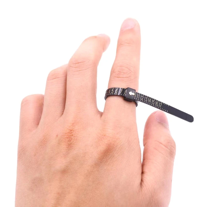 Set di misurazione del misuratore dell'anello Misuratore di misura del dito riutilizzabile Strumento di misura Misurazione dei