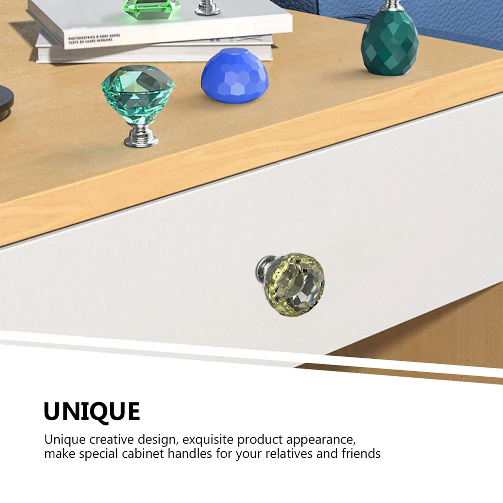 

6PCS 6 Drawer Knob Mold Resin Silicone Handle Molds Cabinet Pull Hardware 25mm Screws Reusable Storage