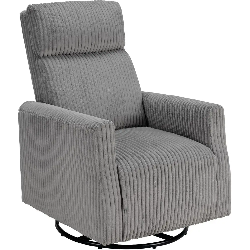 Swivel Rocker Chair or Nursery, Swivel Accent Chair with High Back and Arms, Corduroy Glider Chair or Living Room Bedroom Nurser