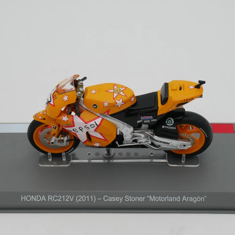 Diecast Ixo 1:18 Scale Moto GP 2011 Honda RC212V รุ่นสะสมของเล่นของขวัญของที่ระลึกจอแสดงผลเครื่องประดับ