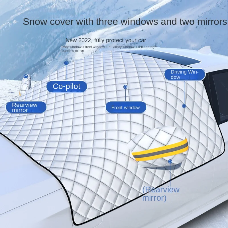 Car snow shield, front windshield cover, antifreeze cover, windshield frost and snow cover snow cloth