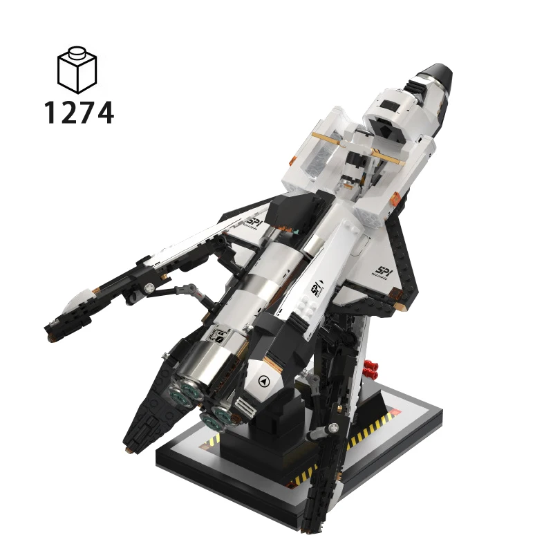 1274PCS Space Plane Spacecraft Universe Rocket Launch  MOC Education Bricks Model Building Blocks Toys For Children Gift Kids