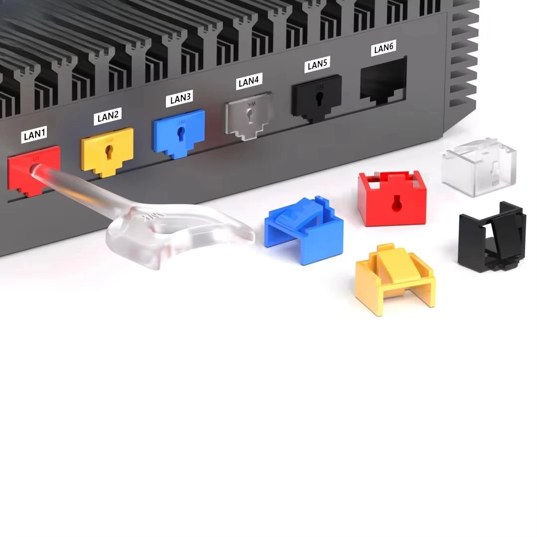 

Ethernet RJ45 overlay locking jack blocking device, network port locking with data security key 100pcs
