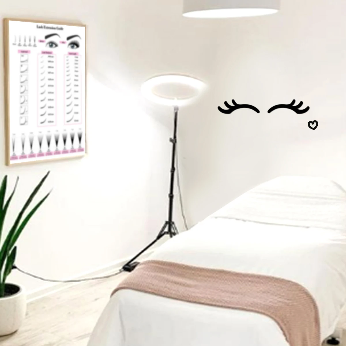 5pairs Eyelashes Wall Sticker Creative Modern Home Decoration Eyelash Extention Studio Sticker Art Decals Room Lash Decor Poster
