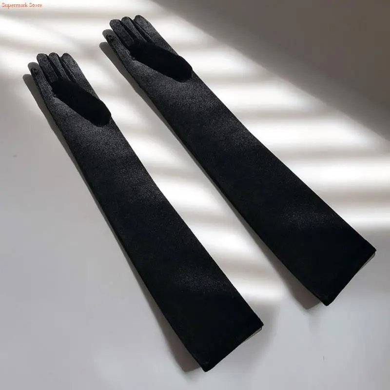 Q5WE Long Sleeves Show Gloves for Women Gloves Stretchy Elbow Length