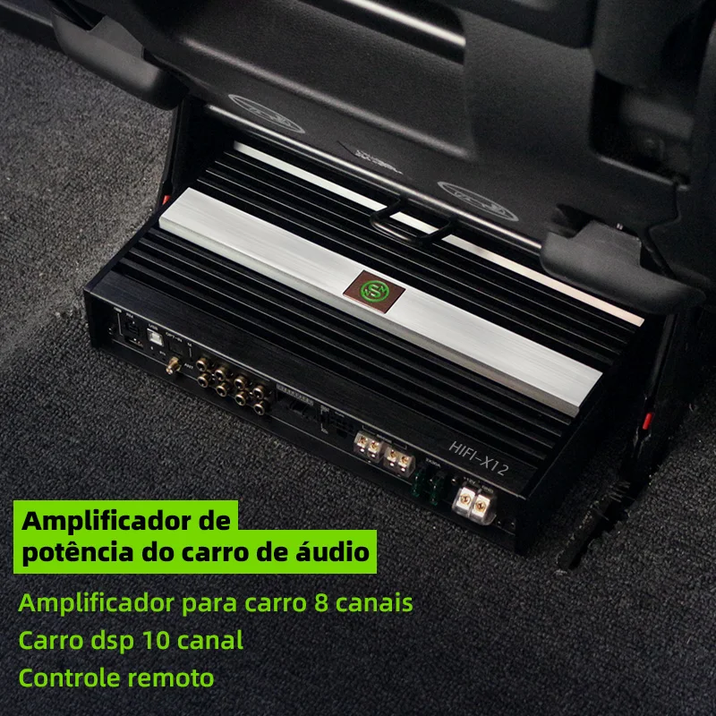 Sennuopu 8 Channel Car Amplifier 10 Channnel DSP Processor HD Bluetooth APTX Player for BMW Benz Sound Audio Systerm HIFI X12