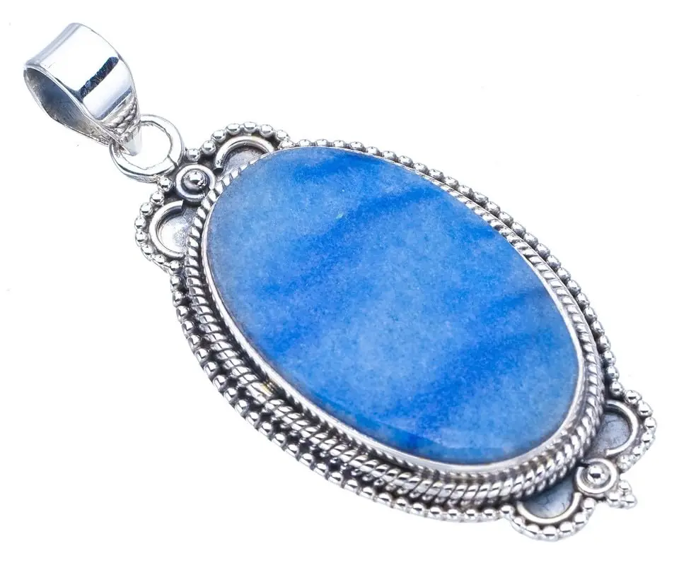 

StarGems® Natural Owyhee Opal Handmade 925 Sterling Silver Pendant 2" F4116