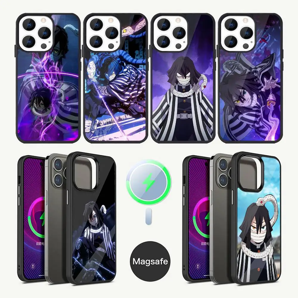 

Demon Slayer O-Obanai Iguro Phone Case For iPhone 16,15,14,13,12,11,Plus,Pro,Max Mini Magsafe Magnetic Wireless Charging