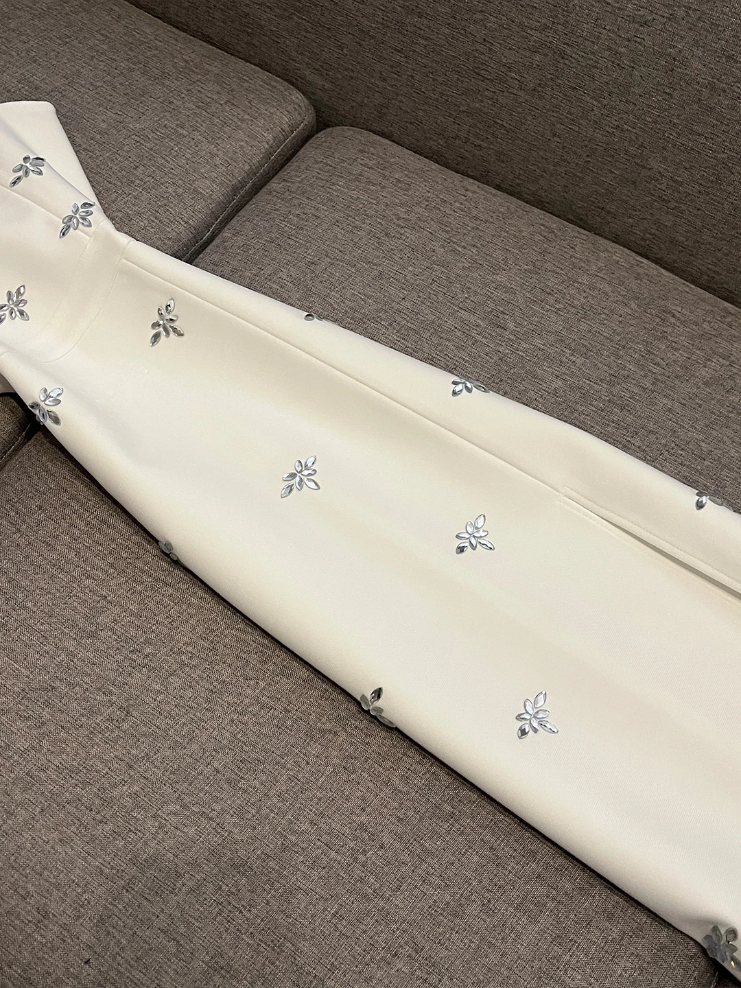 

Sexy Strapl Long Dr with Split And Rhinestones for Date Red And White 2025 New Arrival OK280 Women's Faion Dr