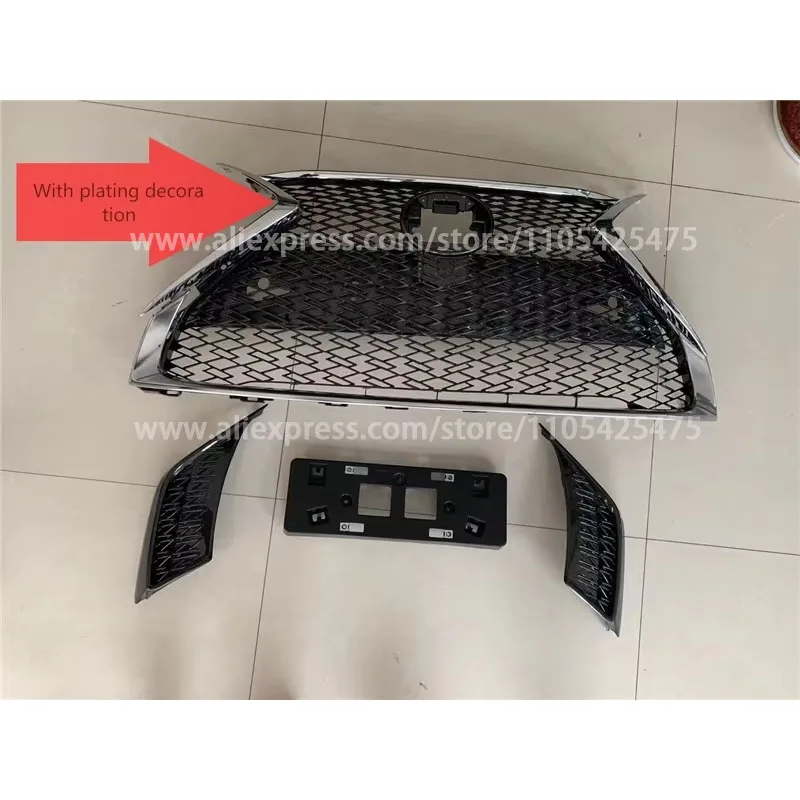 Glossy black grille replace Radiator guardrail Body Kit For ES200 ES250 ES260 ES300H ES350 upgrade F Sports Grille Car