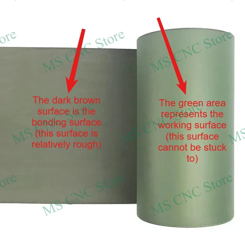 Afbeelding 4: Slydwa Slijtvaste PTFE Turcit B Zachte Band voor CNC Machinegereedschapsrails 1M 0.8mm 1.0mm 1.2mm 1.5mm 2.0mm 2.5mm 3.2mm Groen