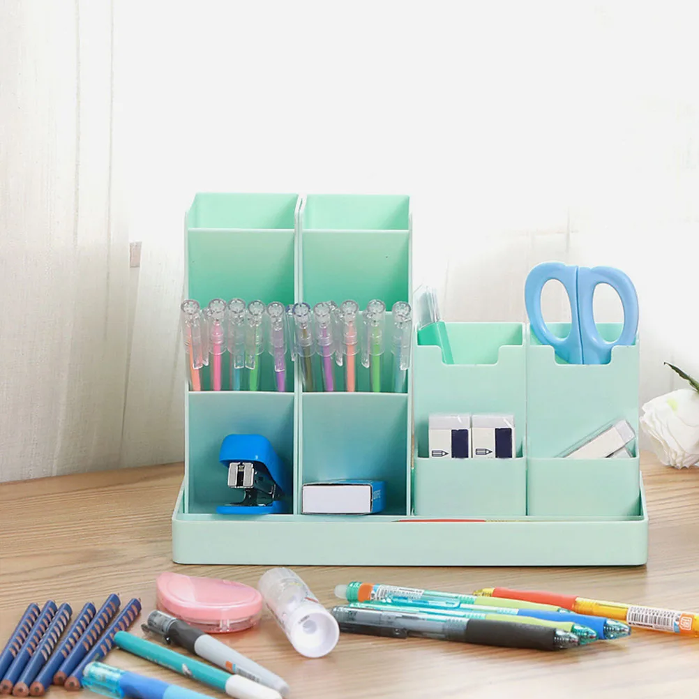 

Drawer Pen Holder PP Desktop Organizer Multi-Grid Stationery Container Office Home School Use Simple Design for Birthday