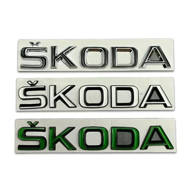 Metal Car Styling Rear Trunk Emblem Stickers for SKODA Rapid Kodiaq Superb Yeti Karoq Octavia A7 Tour RS Kamiq Badge Accessories