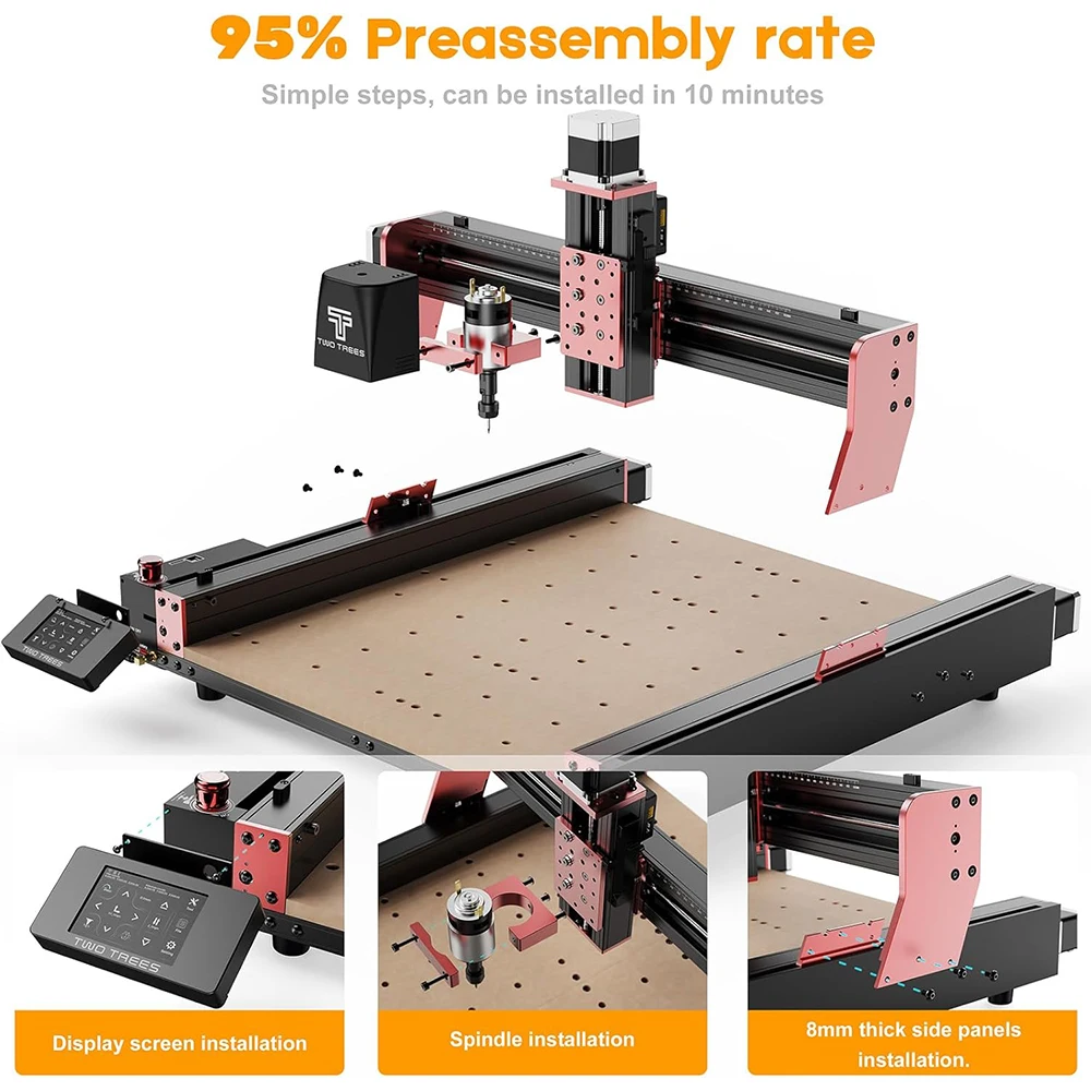 CNC TTC450 Pro Powerful Wood Engraving Machine Rotary 3th Axis Laser Engraver Cnc Router For MDF PVC Epoxy Metal Carving Cutting