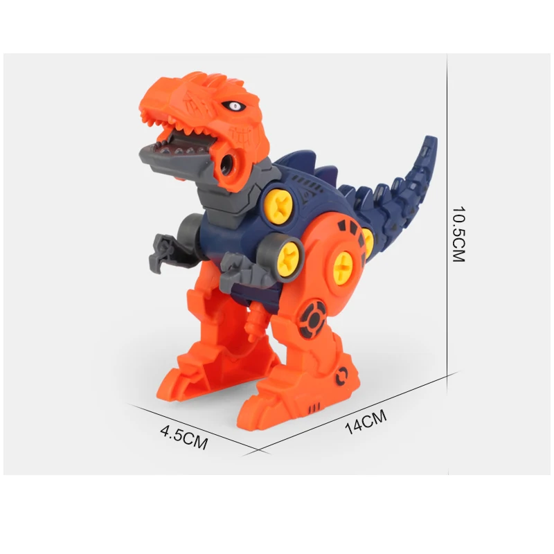 Assembly Take Apart Dinosaur Screw Plastic Brick DIY Construction Set Building Blocks Disassembly Robot Model Screwdriver Toys images - 6