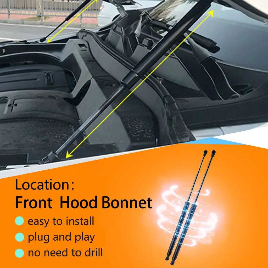 For Hyundai Elantra Avante XD 2000-2006 3rd Front Hood Bonnet Refit Gas Struts Lift Support Shock Dampers Absorber Rod Springs