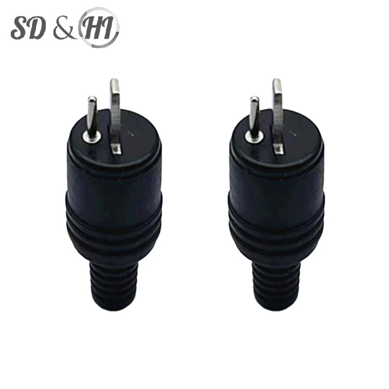 2PCS Male  Speaker Tools Power Signal Audio Black Adapter Mini Accessories DIN Plug Screw Terminals 2 Pin Connector