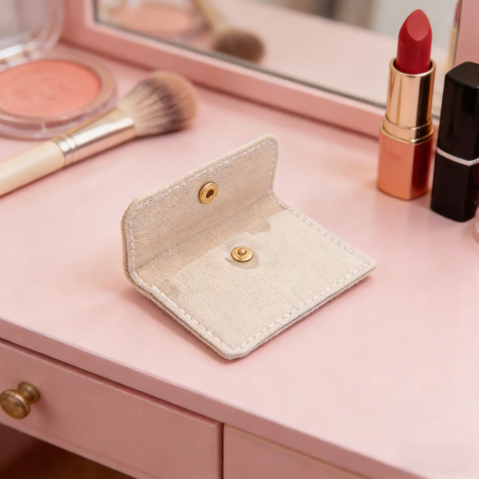 

Набор из 5 мини-прозрачных мешочков для хранения украшений, 4 дюйма, с застежкой-кнопкой, органайзер для путешествий, маленькие мешочки для браслетов и колец